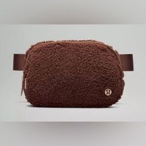 Lululemon Brown Sherpa Fleece Cross Body Bag NWOT